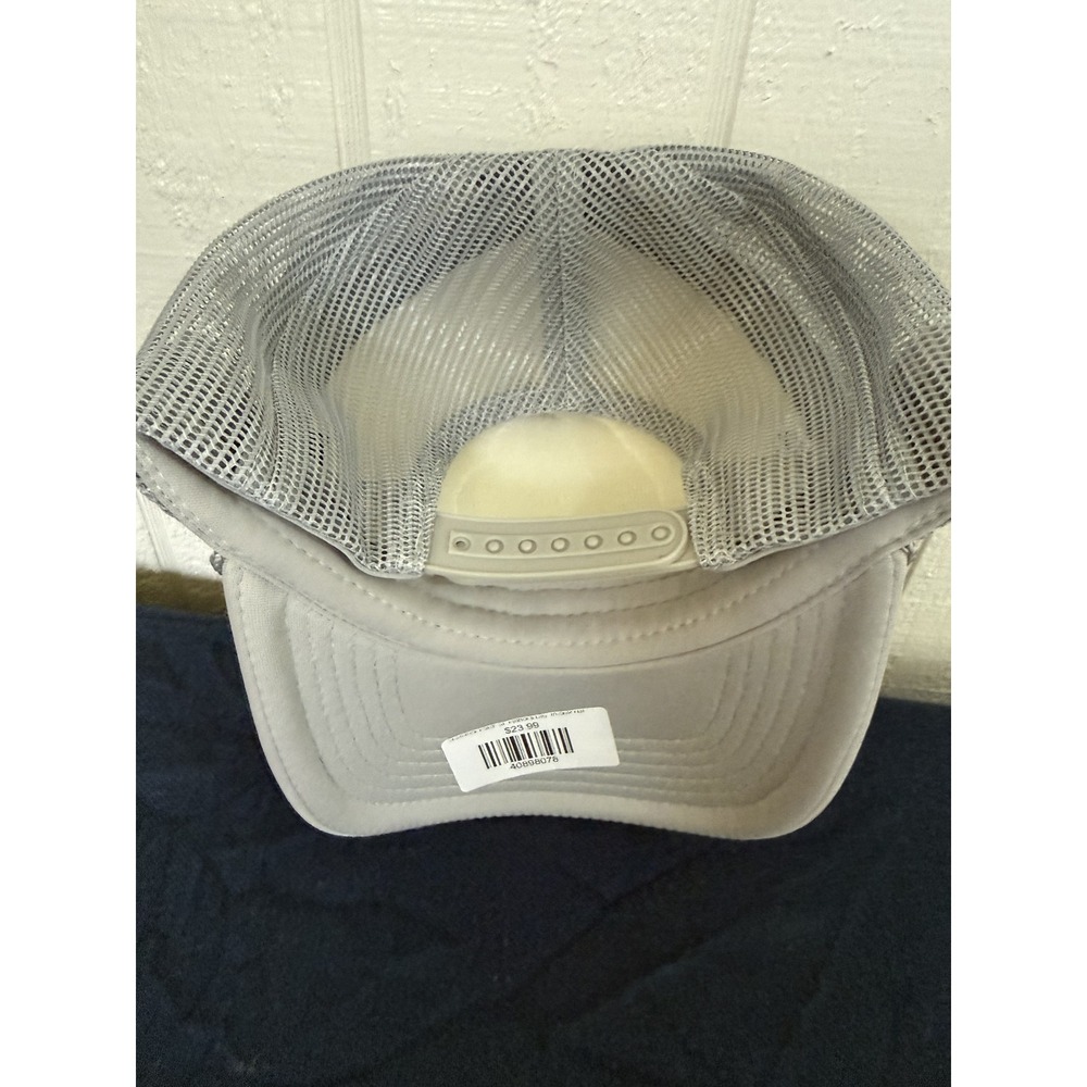 Shamrock Patch Trucker Hat Grey White St Patricks Day Snapback - Picture 2 of 3